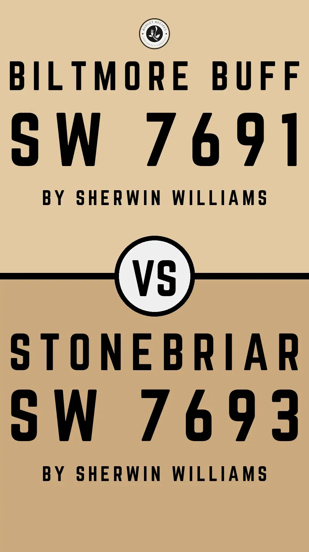 Biltmore Buff SW 7691 vs Stonebriar SW 7693