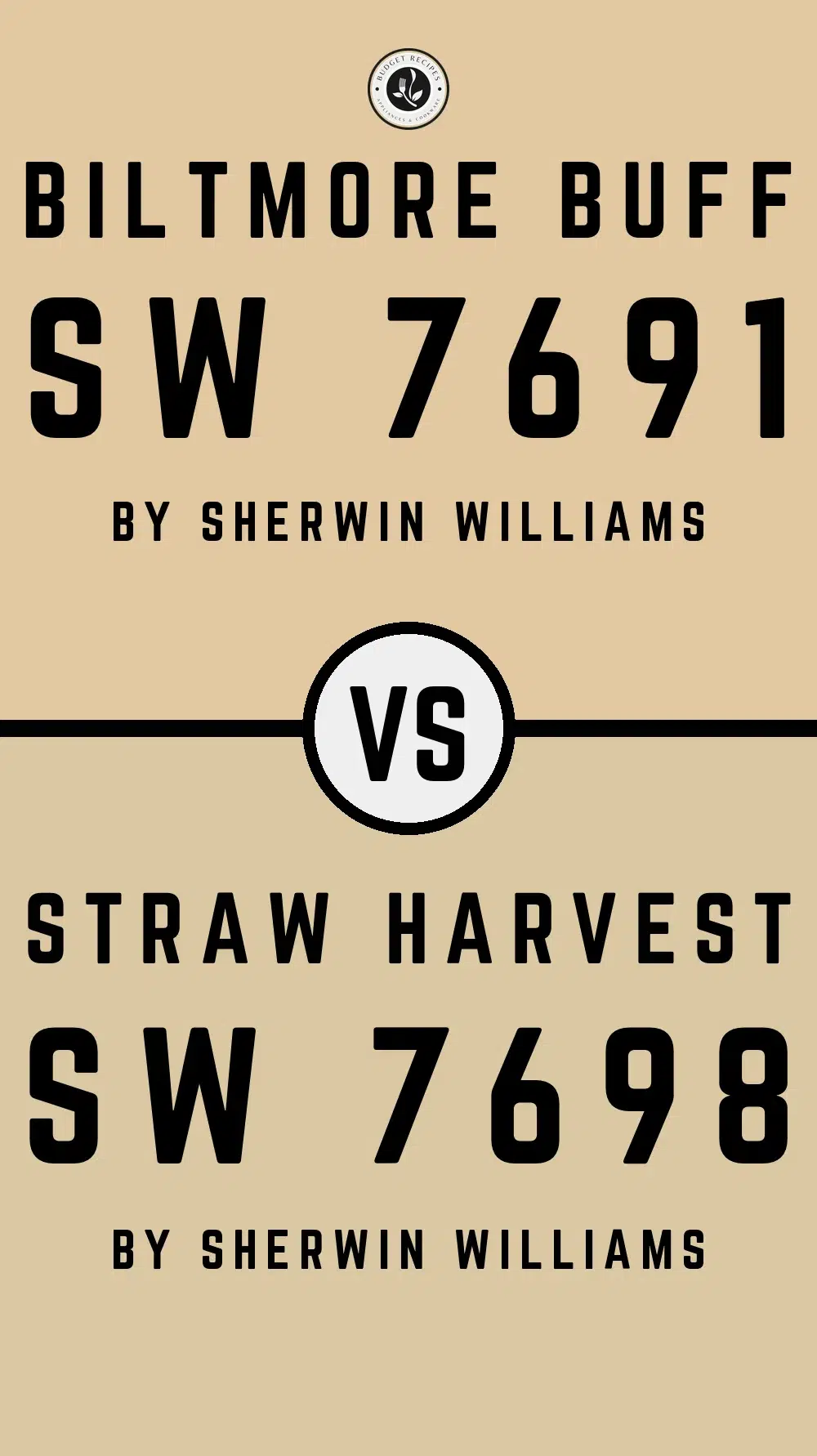 Biltmore Buff SW 7691 vs Straw Harvest SW 7698