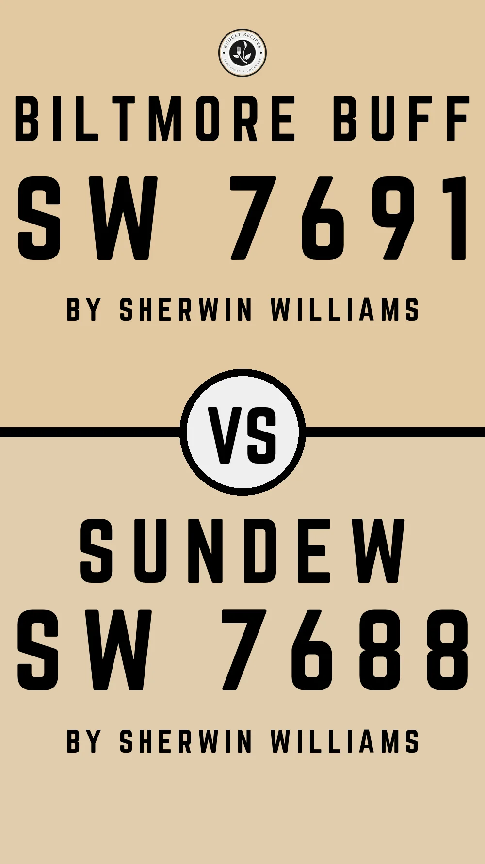 Biltmore Buff SW 7691 vs Sundew SW 7688