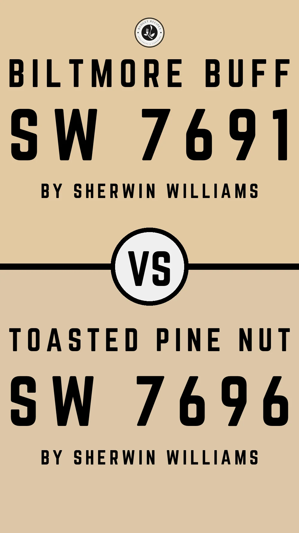 Biltmore Buff SW 7691 vs Toasted Pine Nut SW 7696