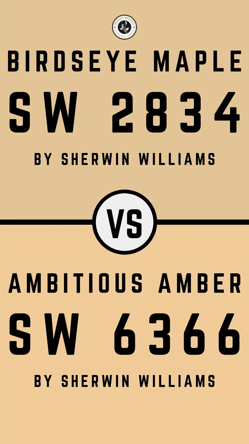 Birdseye Maple SW 2834 vs Ambitious Amber SW 6366