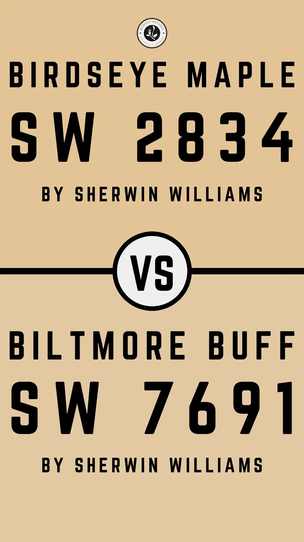 Birdseye Maple SW 2834 vs Biltmore Buff SW 7691