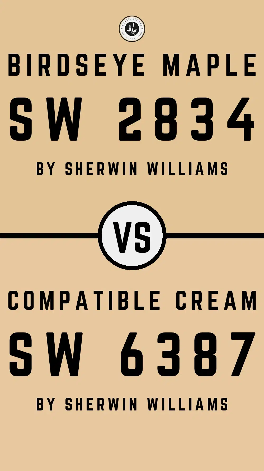 Birdseye Maple SW 2834 vs Compatible Cream SW 6387