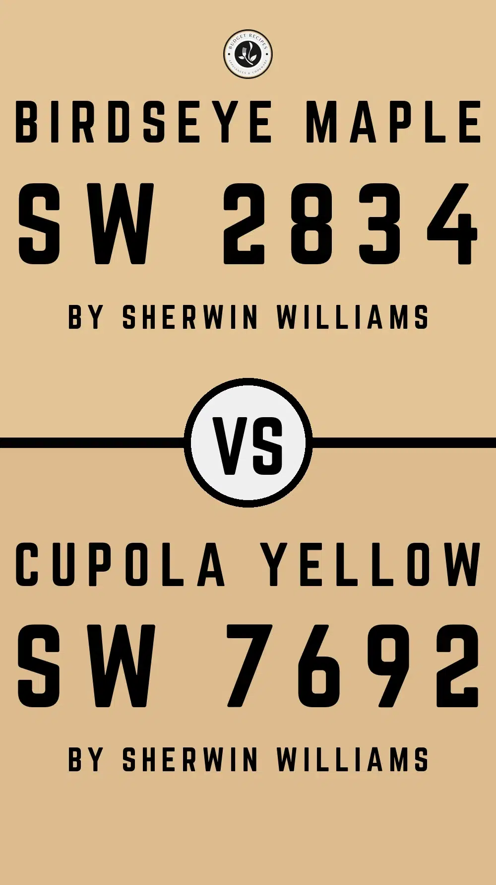 Birdseye Maple SW 2834 vs Cupola Yellow SW 7692