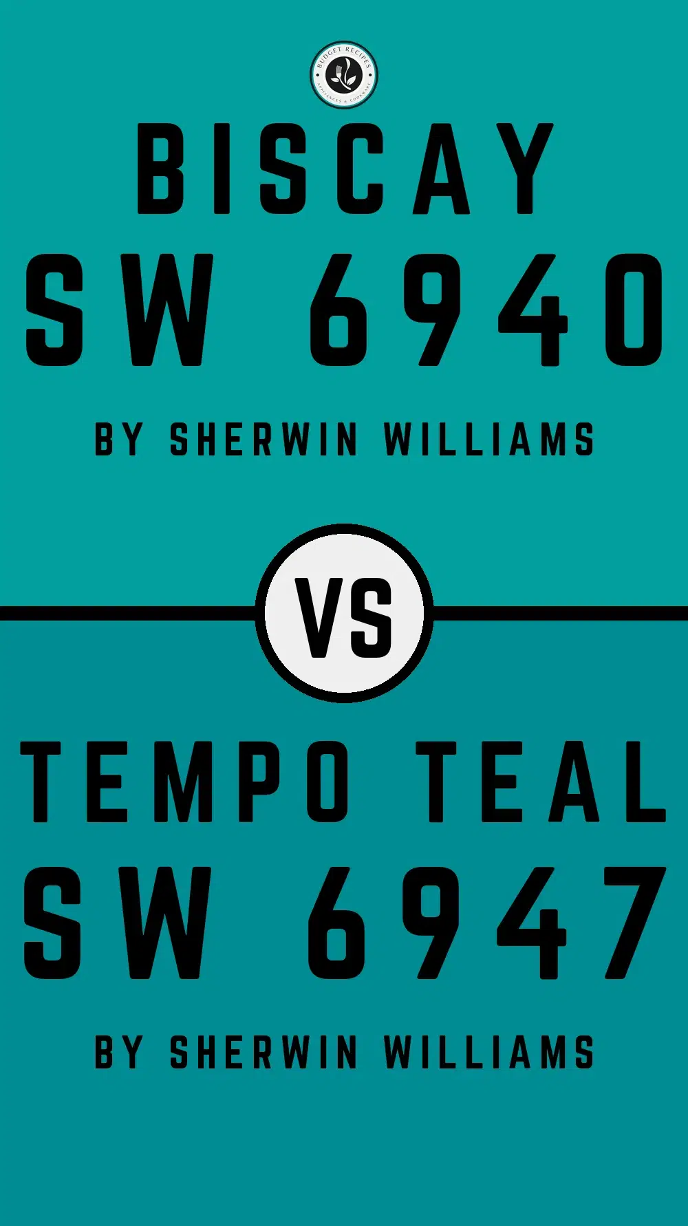 Biscay SW 6940 vs Tempo Teal SW 6947