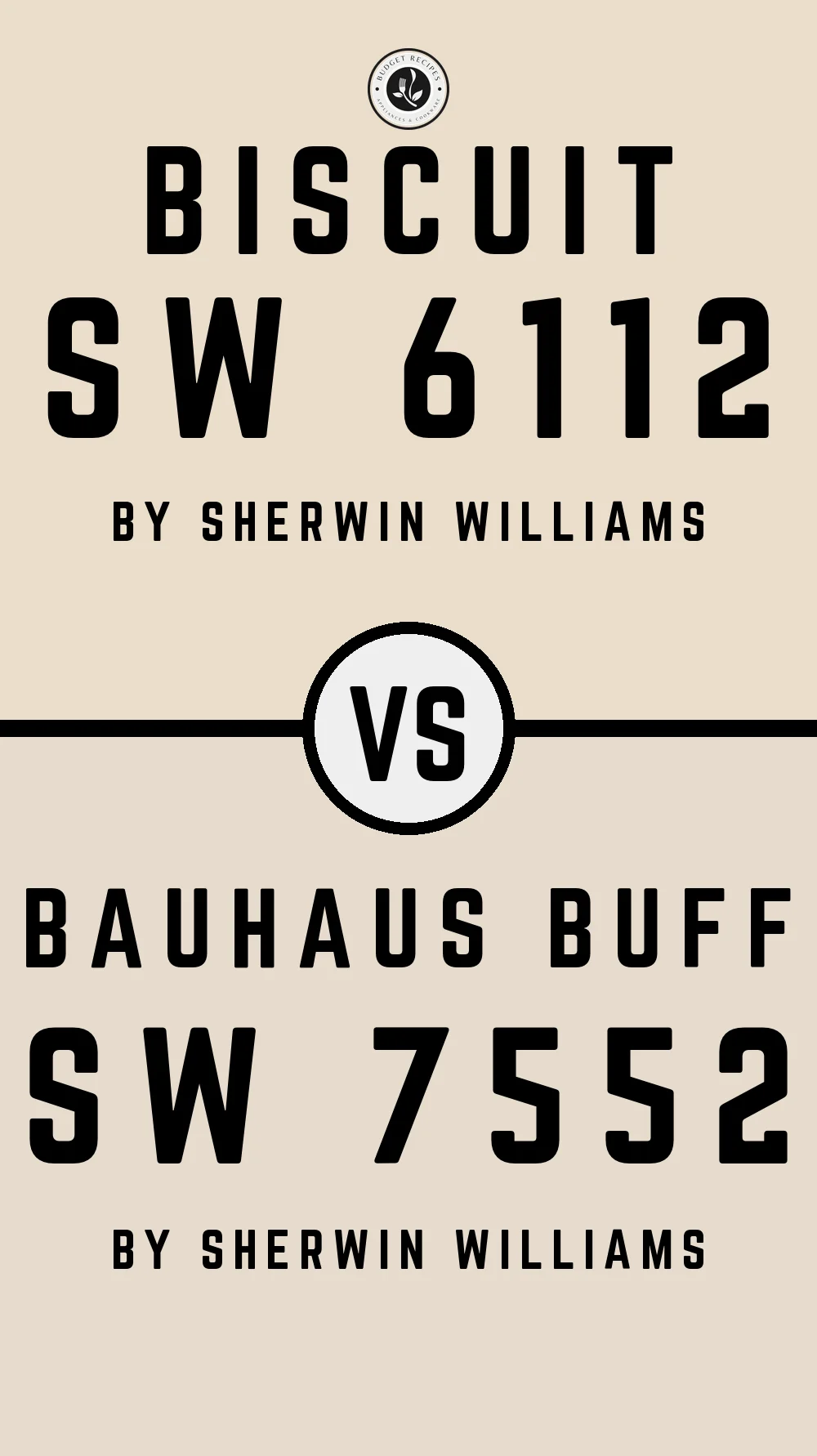 Biscuit SW 6112 vs Bauhaus Buff SW 7552