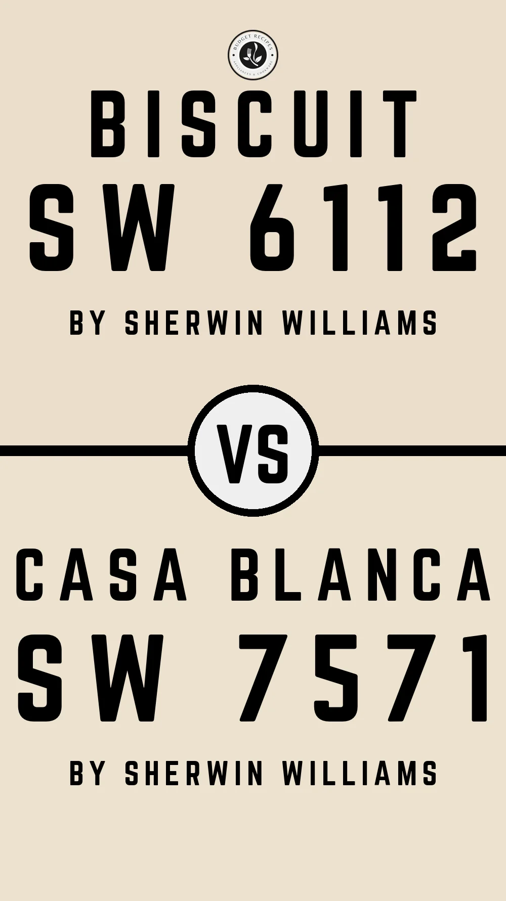 Biscuit SW 6112 vs Casa Blanca SW 7571