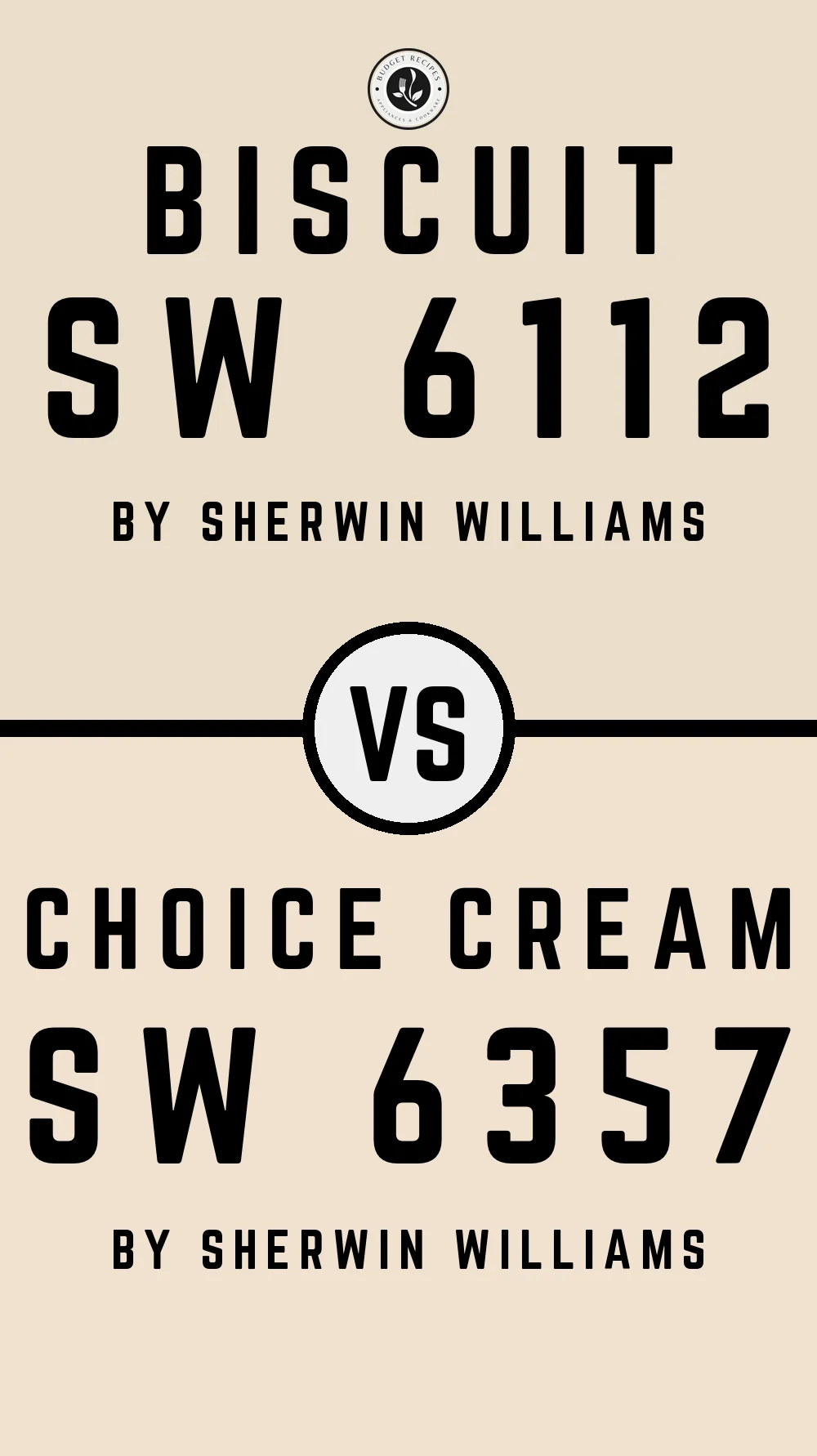 Biscuit SW 6112 vs Choice Cream SW 6357
