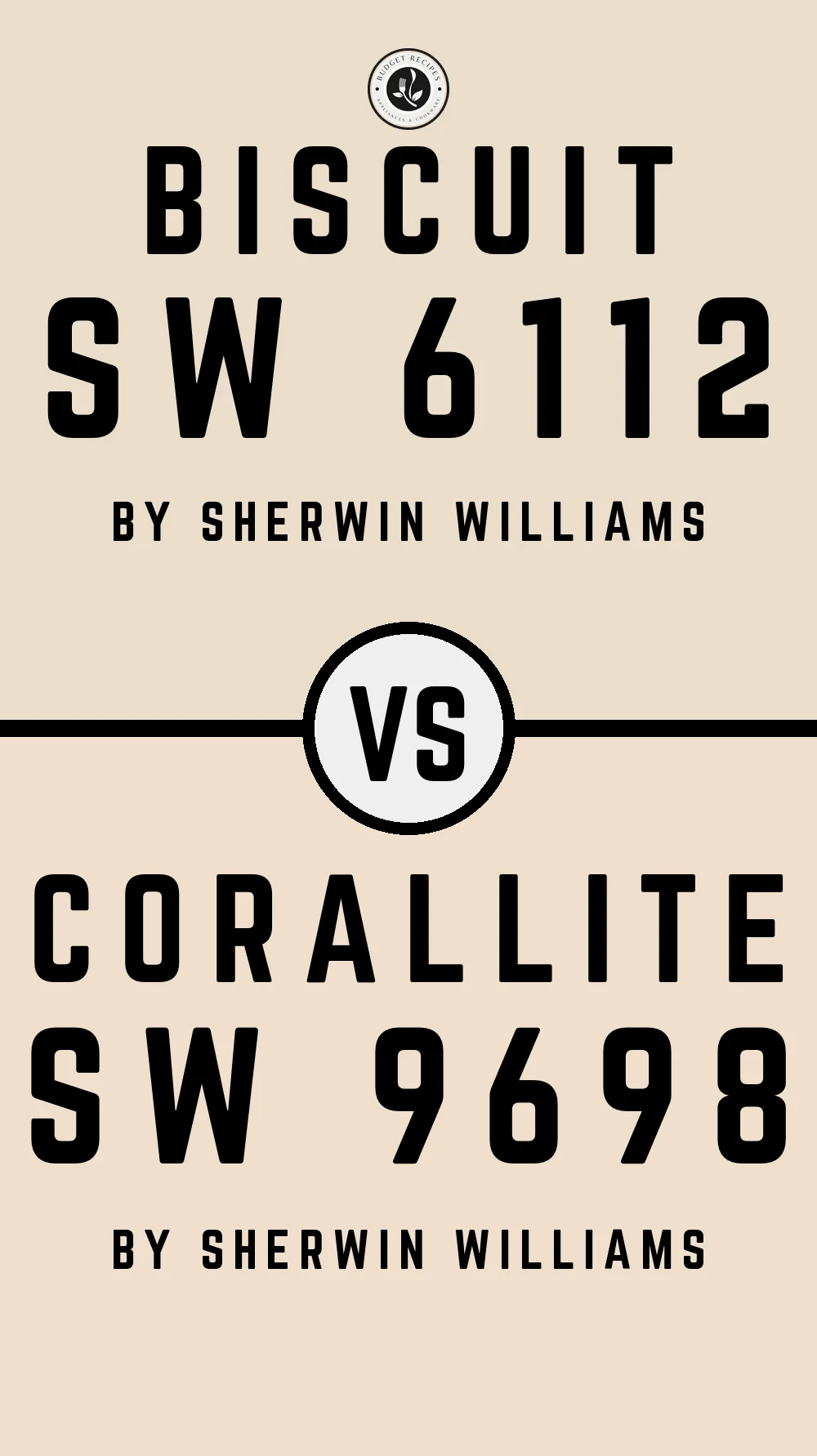 Biscuit SW 6112 vs Corallite SW 9698