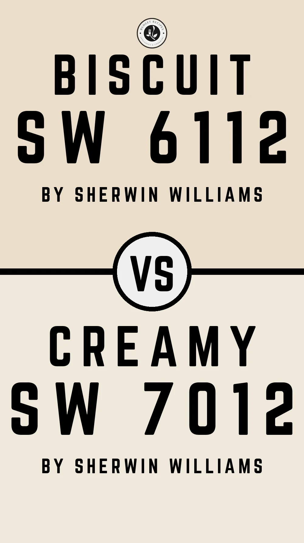 Biscuit SW 6112 vs Creamy SW 7012