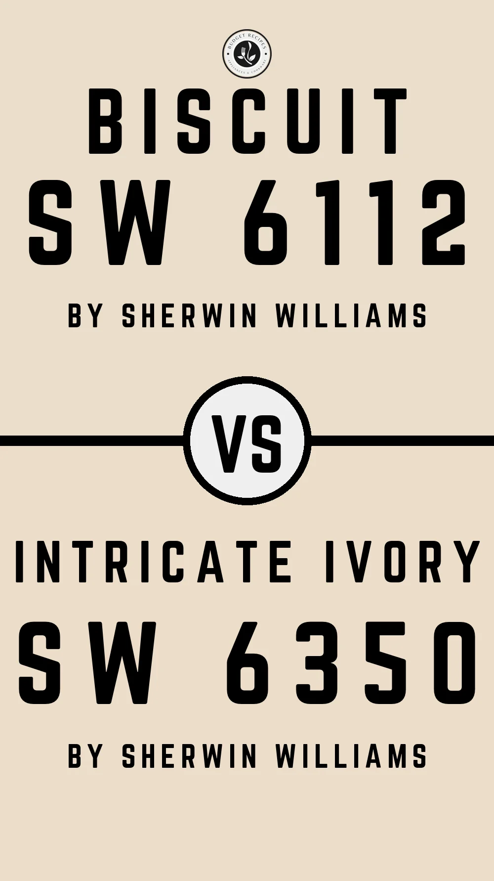 Biscuit SW 6112 vs Intricate Ivory SW 6350