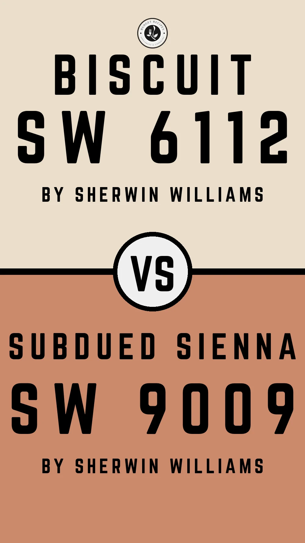 Biscuit SW 6112 vs Subdued Sienna SW 9009
