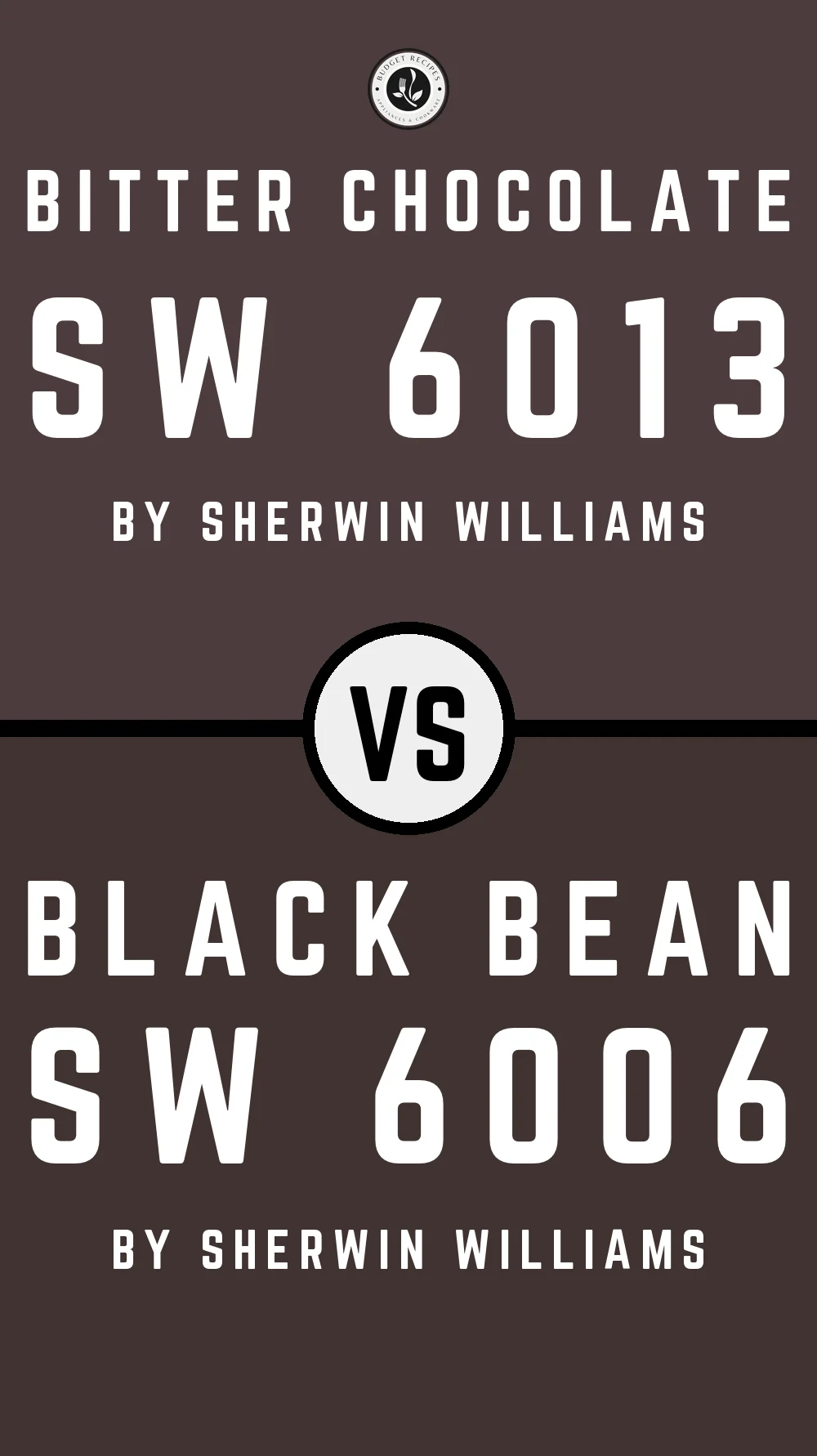 Bitter Chocolate SW 6013 vs Black Bean SW 6006