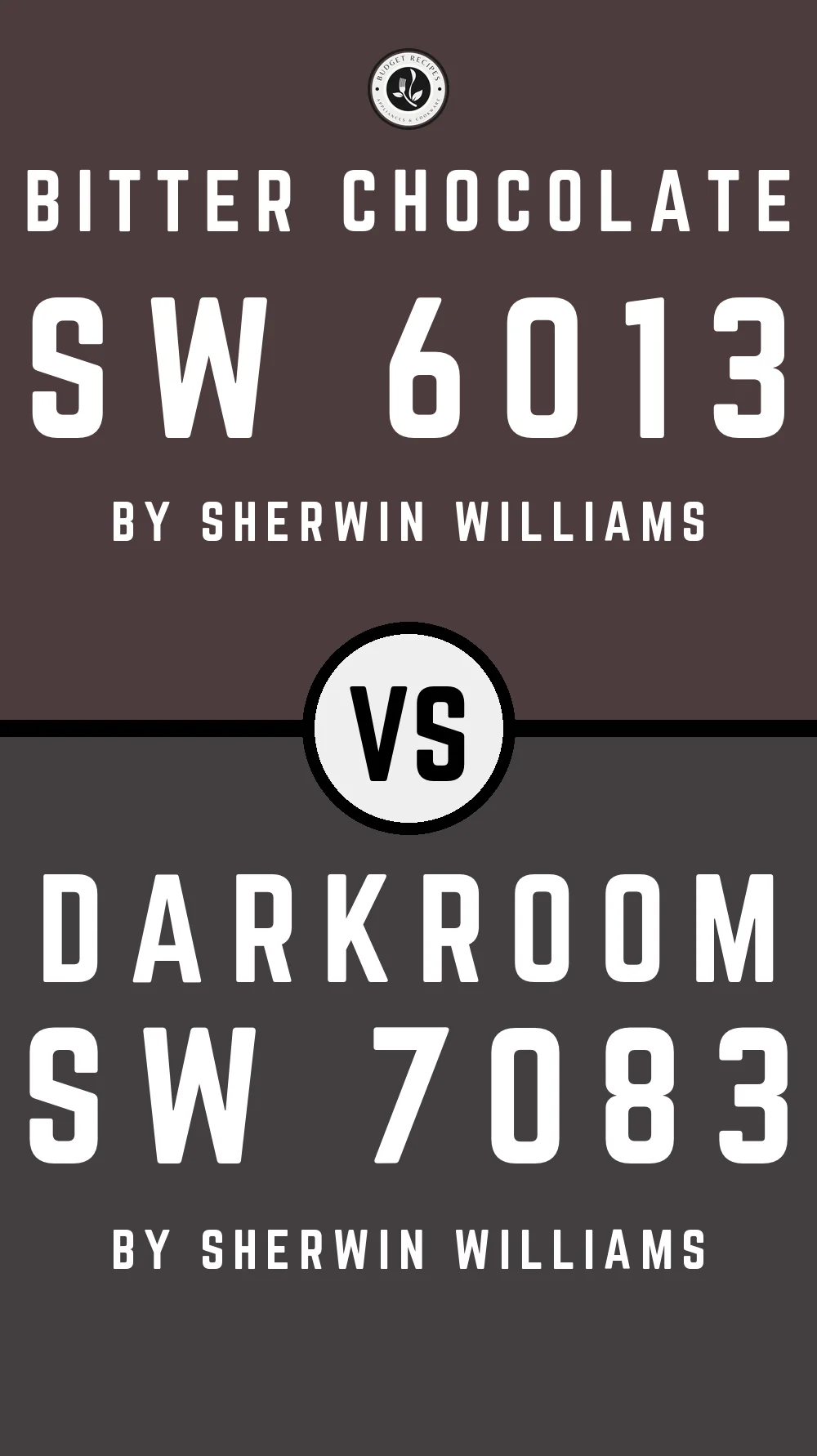 Bitter Chocolate SW 6013 vs Darkroom SW 7083