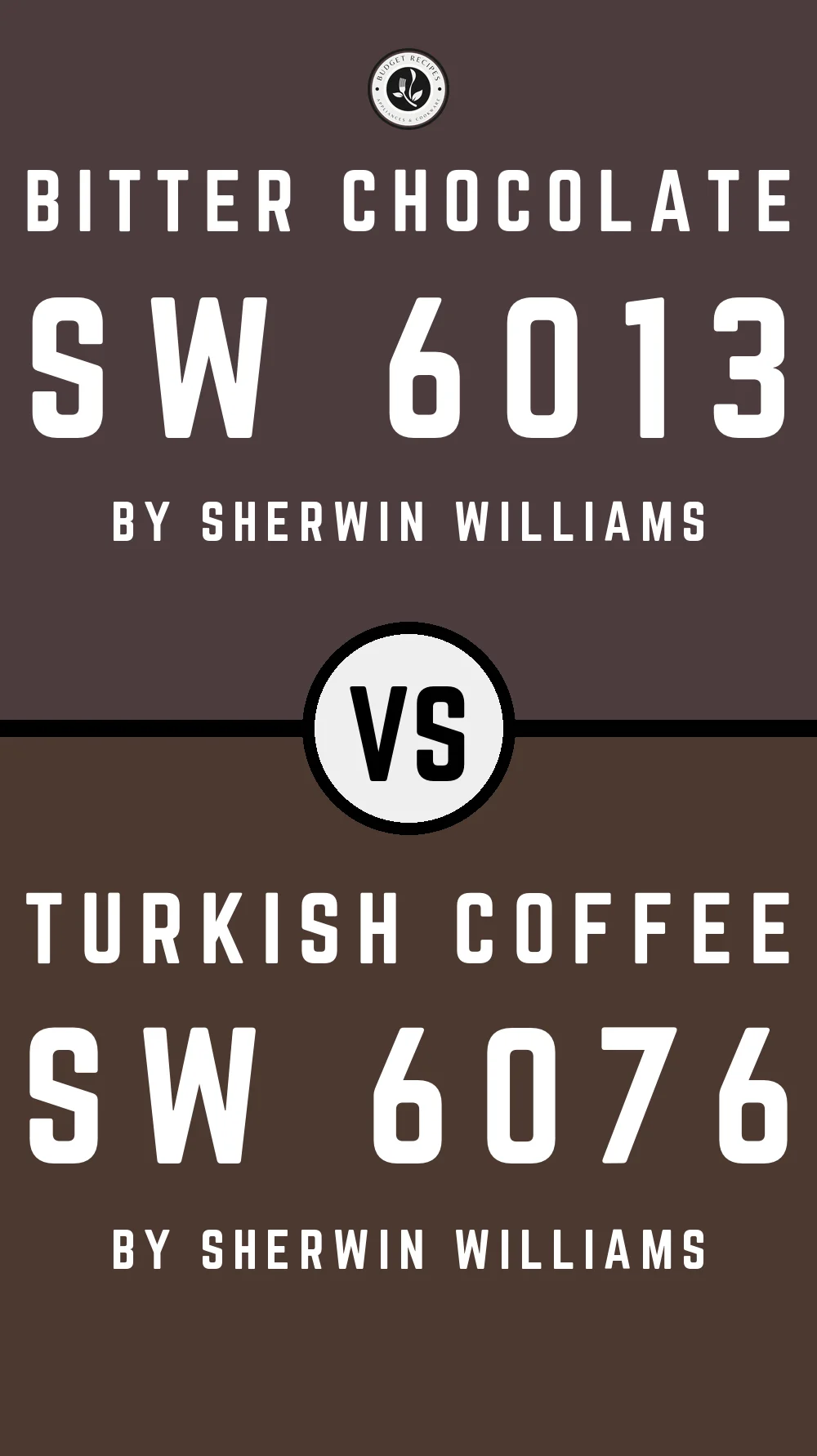 Bitter Chocolate SW 6013 vs Turkish Coffee SW 6076