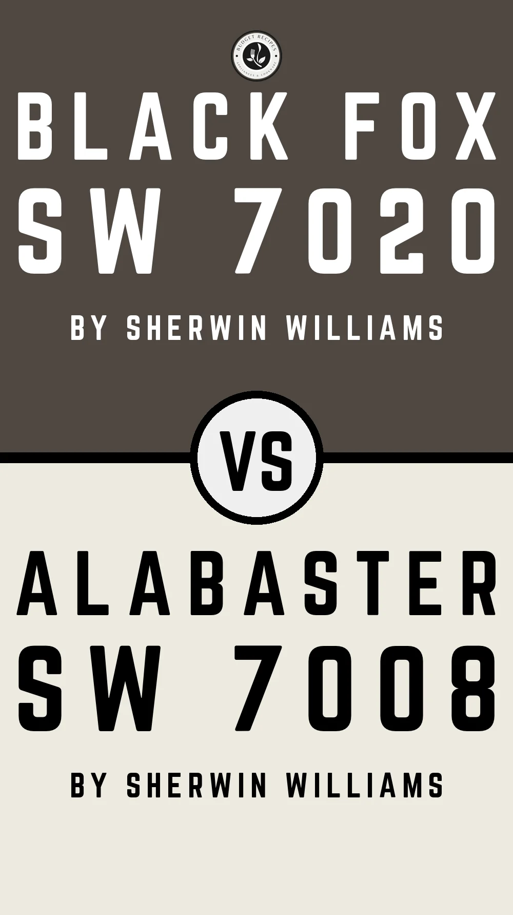 Black Fox SW 7020 vs Alabaster SW 7008