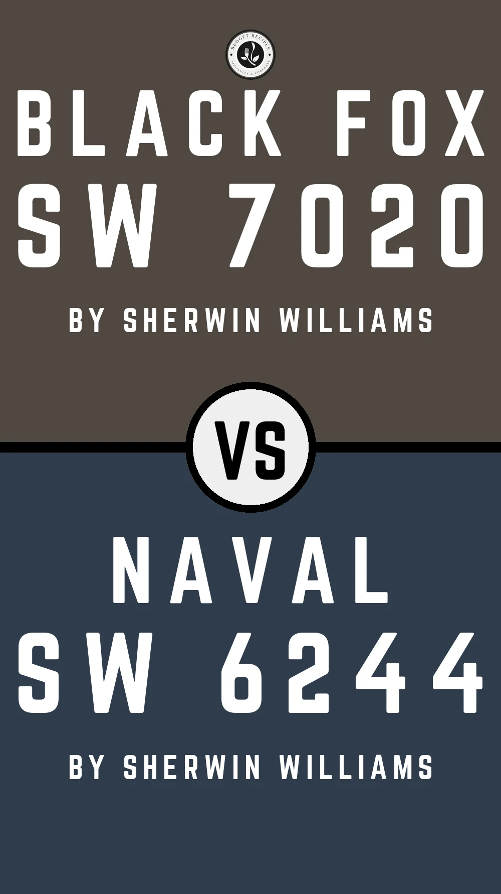 Black Fox by Sherwin Williams SW 7020 vs Naval SW 6244