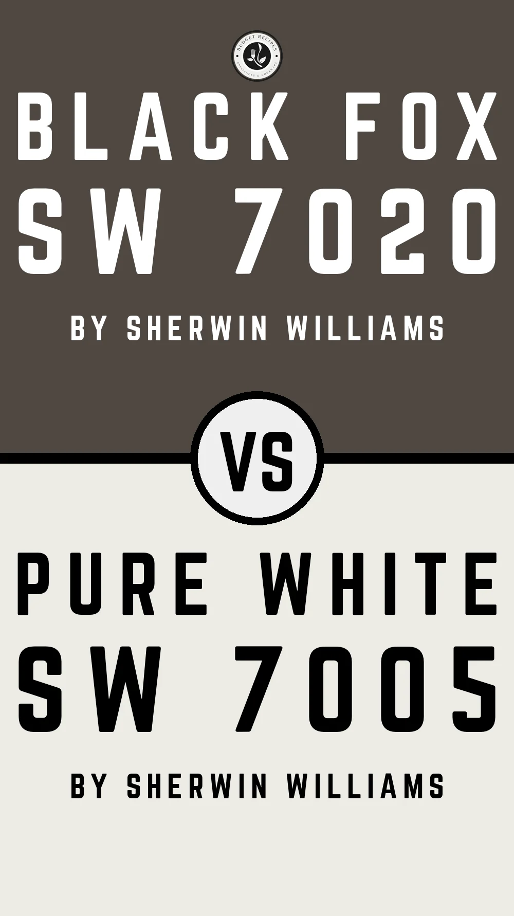 Black Fox SW 7020 vs Pure White SW 7005