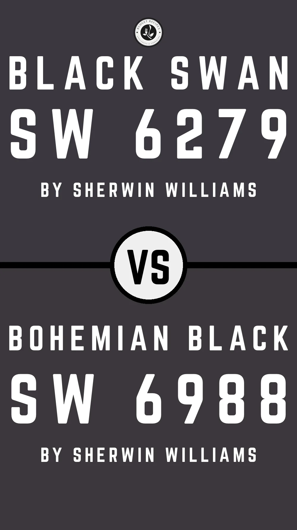 Black Swan SW 6279 vs Bohemian Black SW 6988