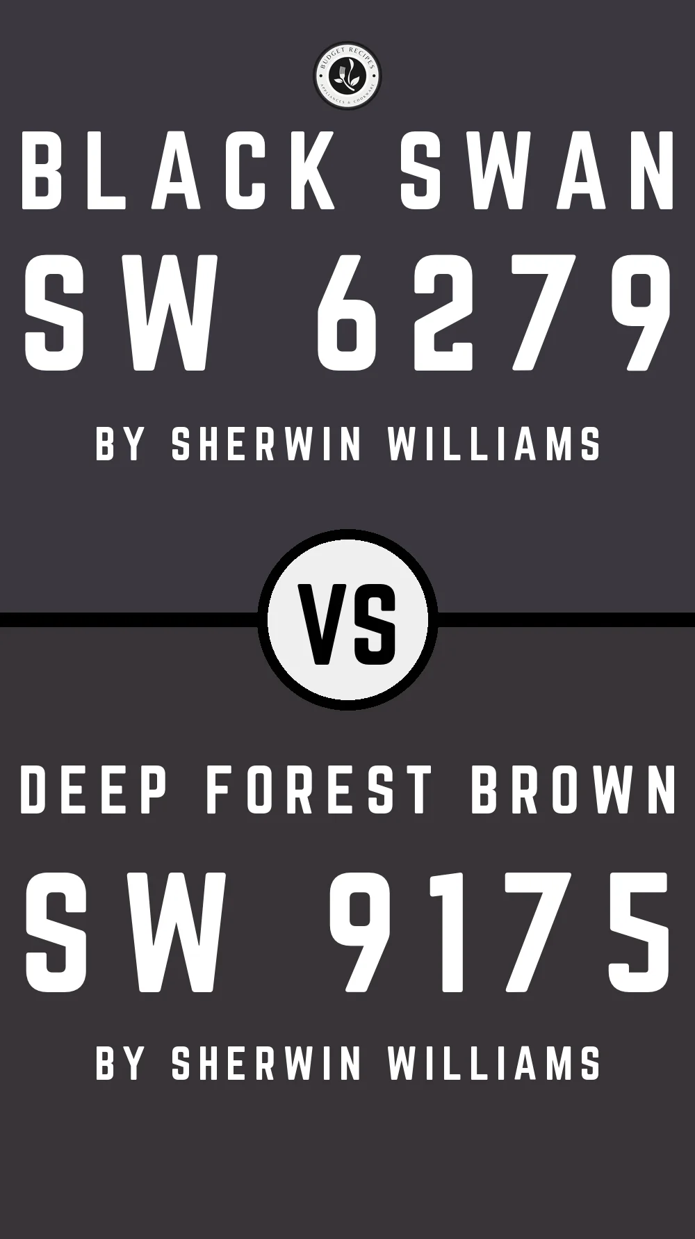 Black Swan SW 6279 vs Deep Forest Brown SW 9175