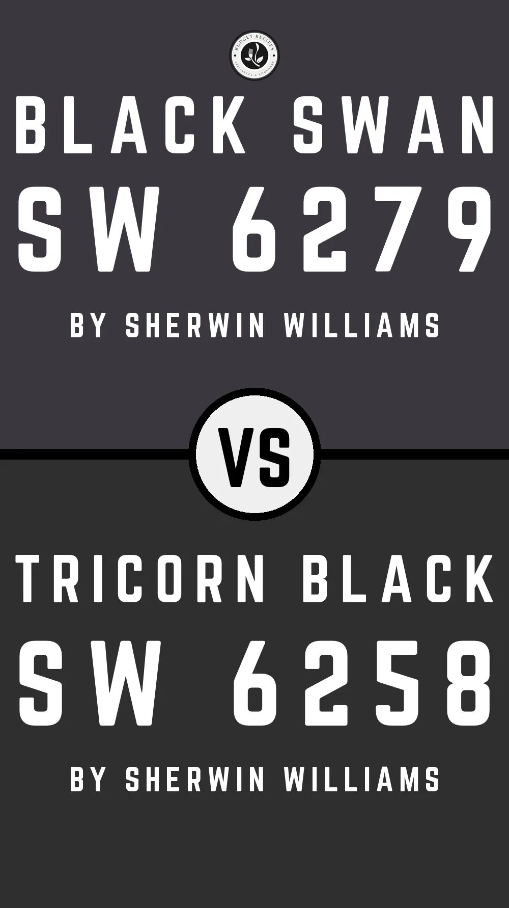 Black Swan SW 6279 vs Tricorn Black SW 6258