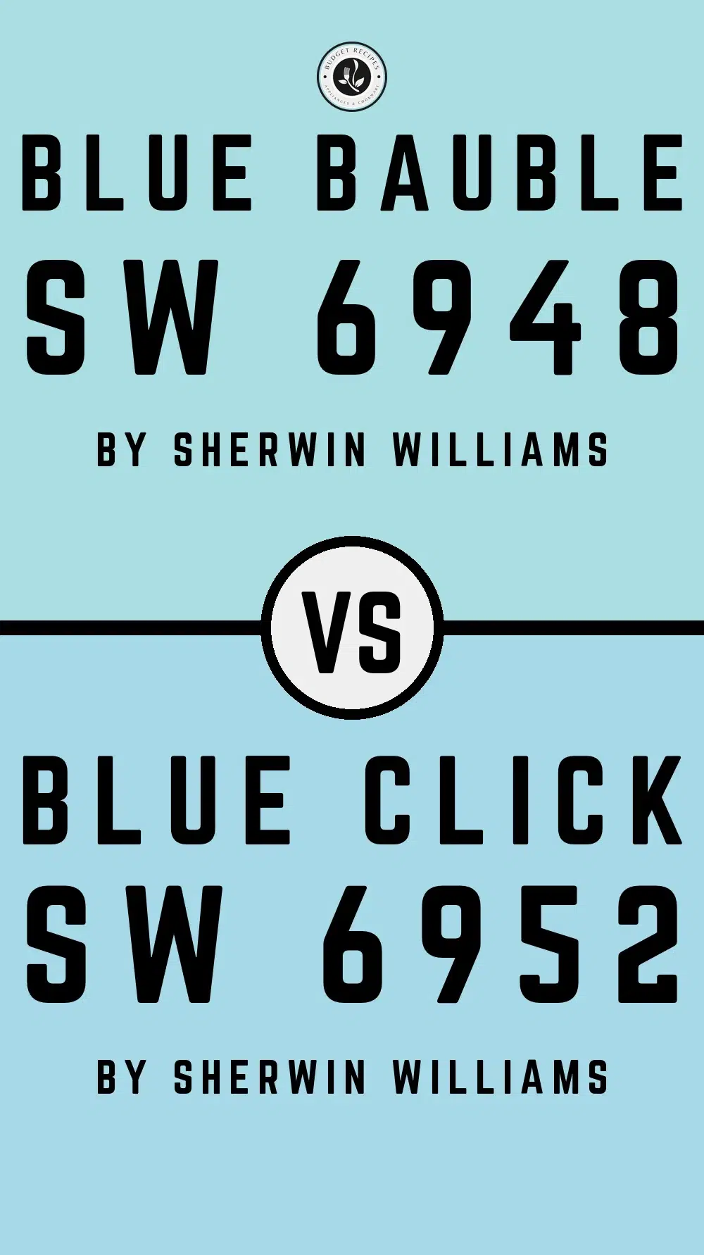 Blue Bauble SW 6948 vs Blue Click SW 6952