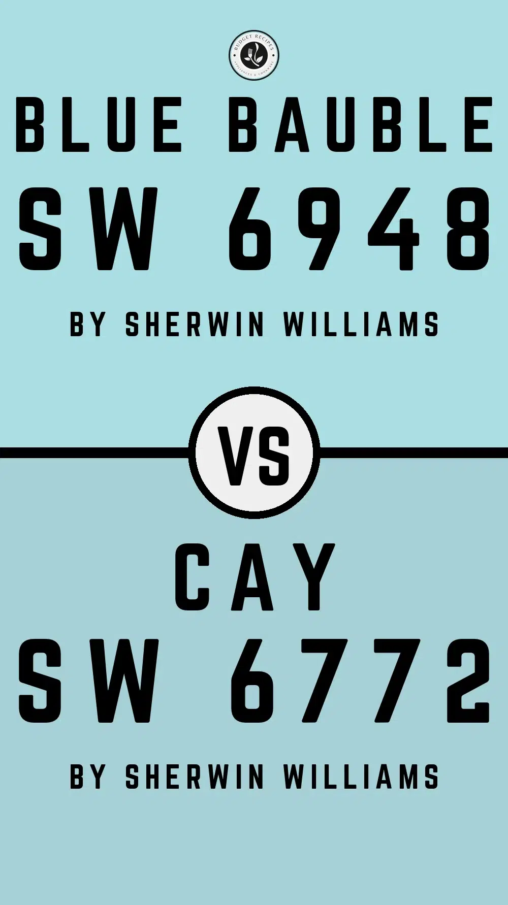 Blue Bauble SW 6948 vs Cay SW 6772