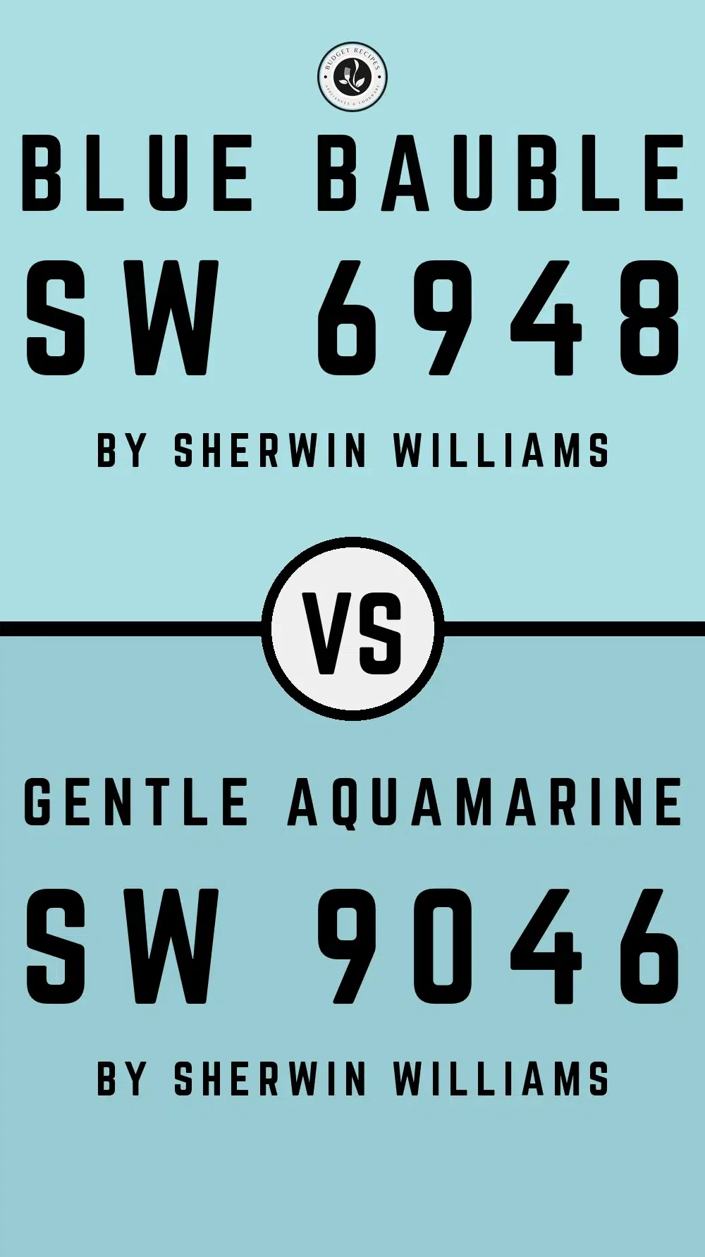 Blue Bauble SW 6948 vs Gentle Aquamarine SW 9046