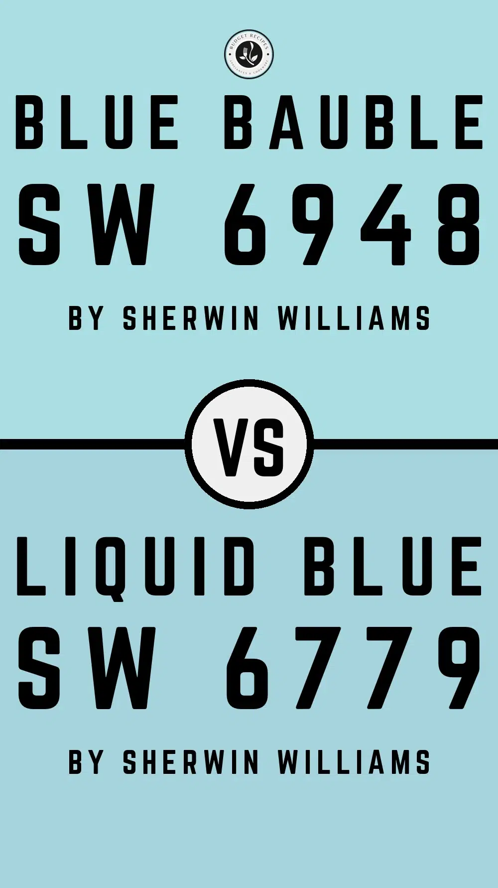 Blue Bauble SW 6948 vs Liquid Blue SW 6779