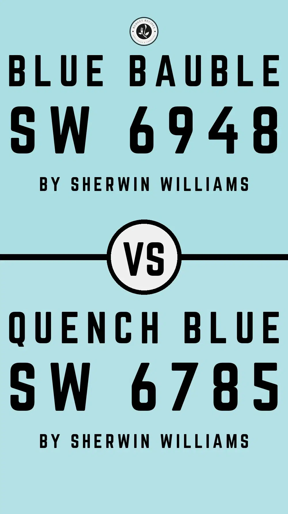 Blue Bauble SW 6948 vs Quench Blue SW 6785