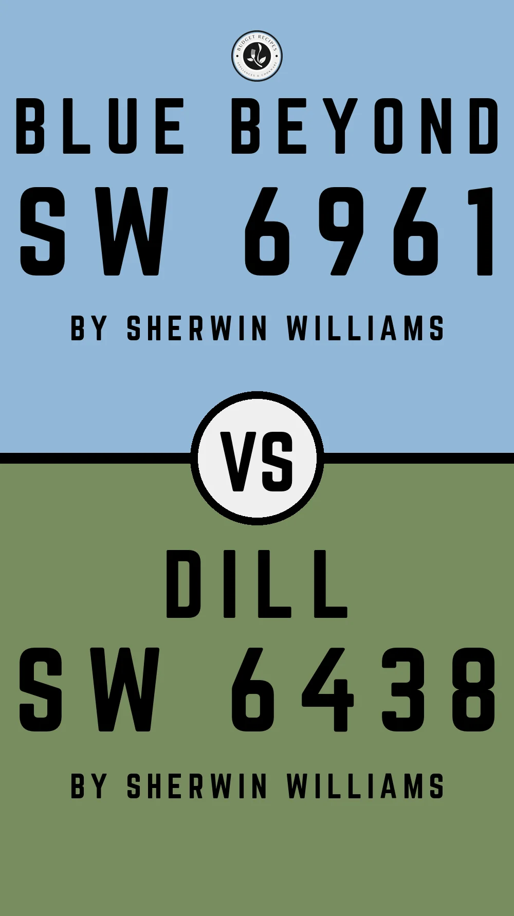 Blue Beyond SW 6961 vs Dill SW 6438