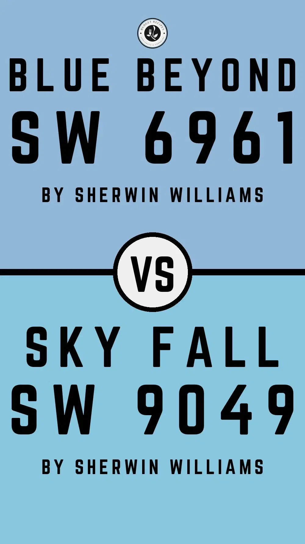 Blue Beyond SW 6961 vs Sky Fall SW 9049