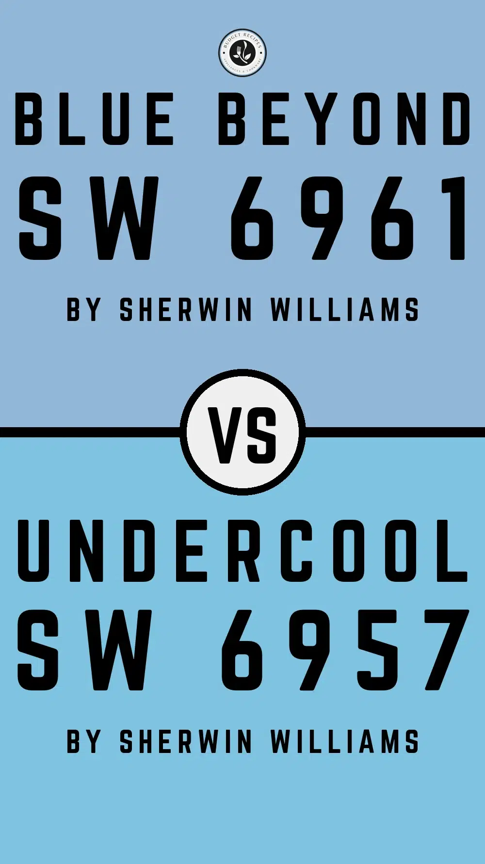 Blue Beyond SW 6961 vs Undercool SW 6957