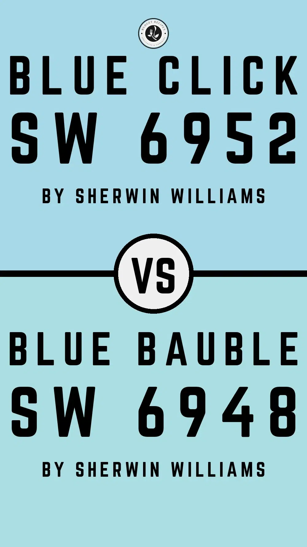 Blue Click SW 6952 vs Blue Bauble SW 6948