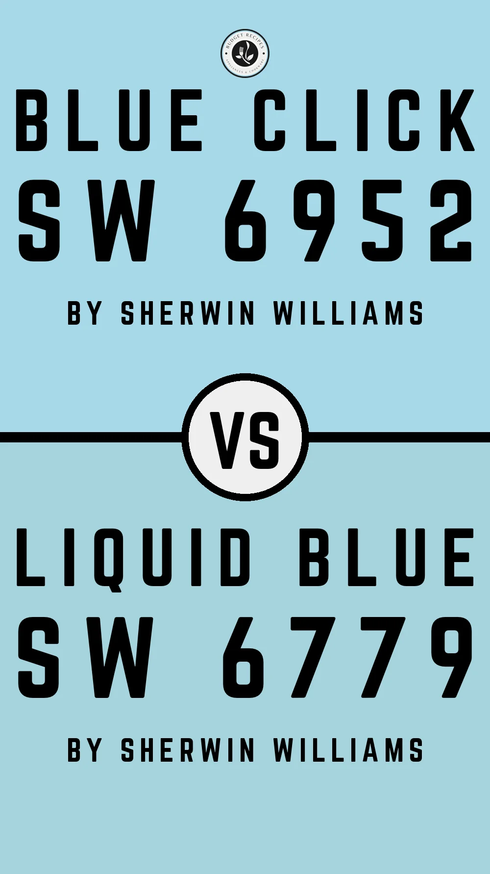 Blue Click SW 6952 vs Liquid Blue SW 6779