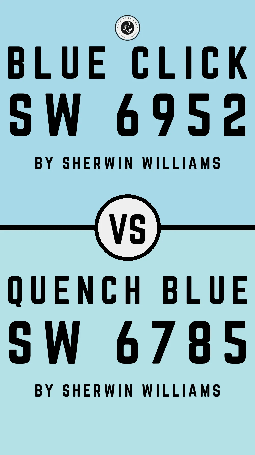 Blue Click SW 6952 vs Quench Blue SW 6785