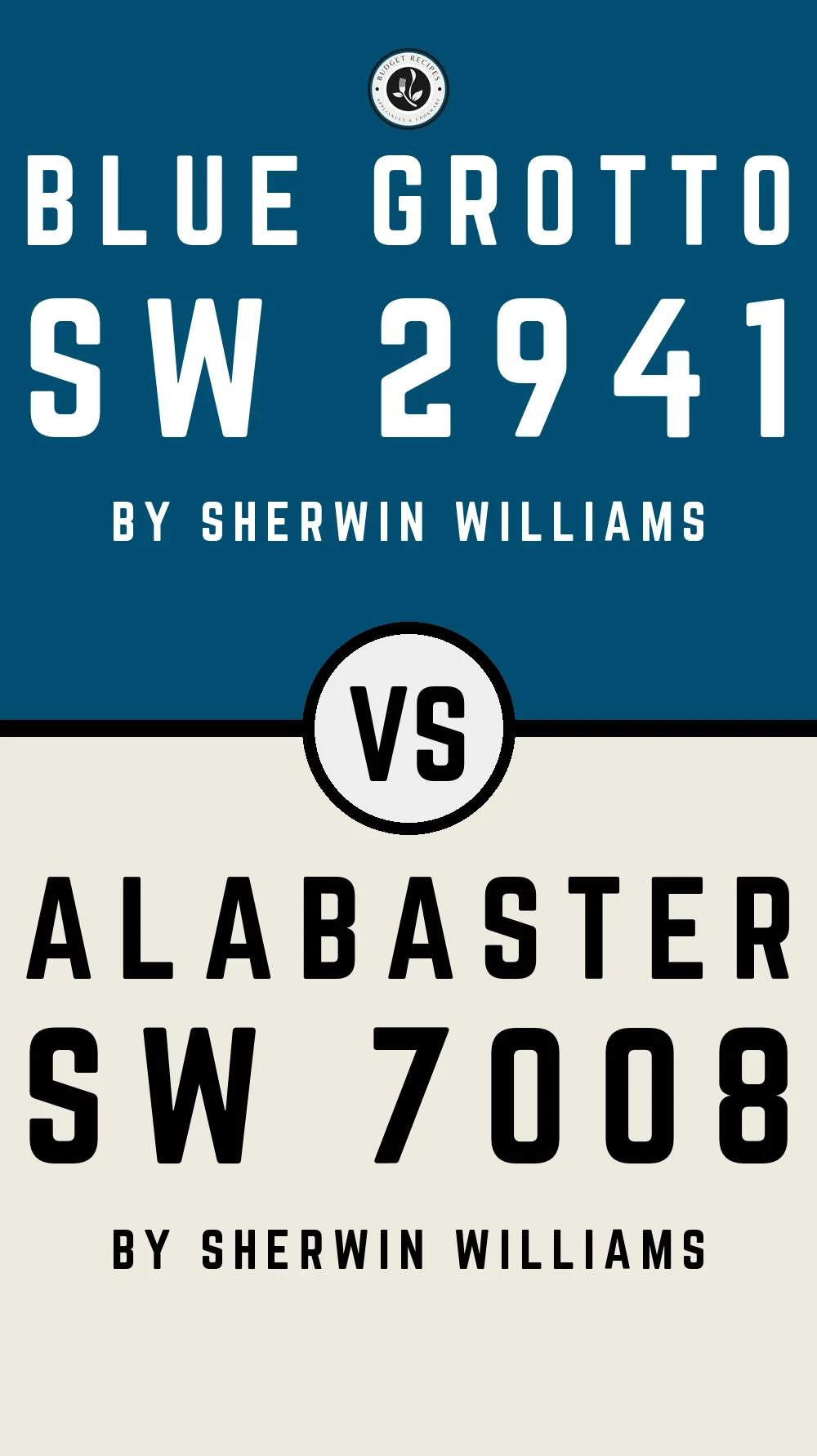 Blue Grotto SW 2941 vs Alabaster SW 7008