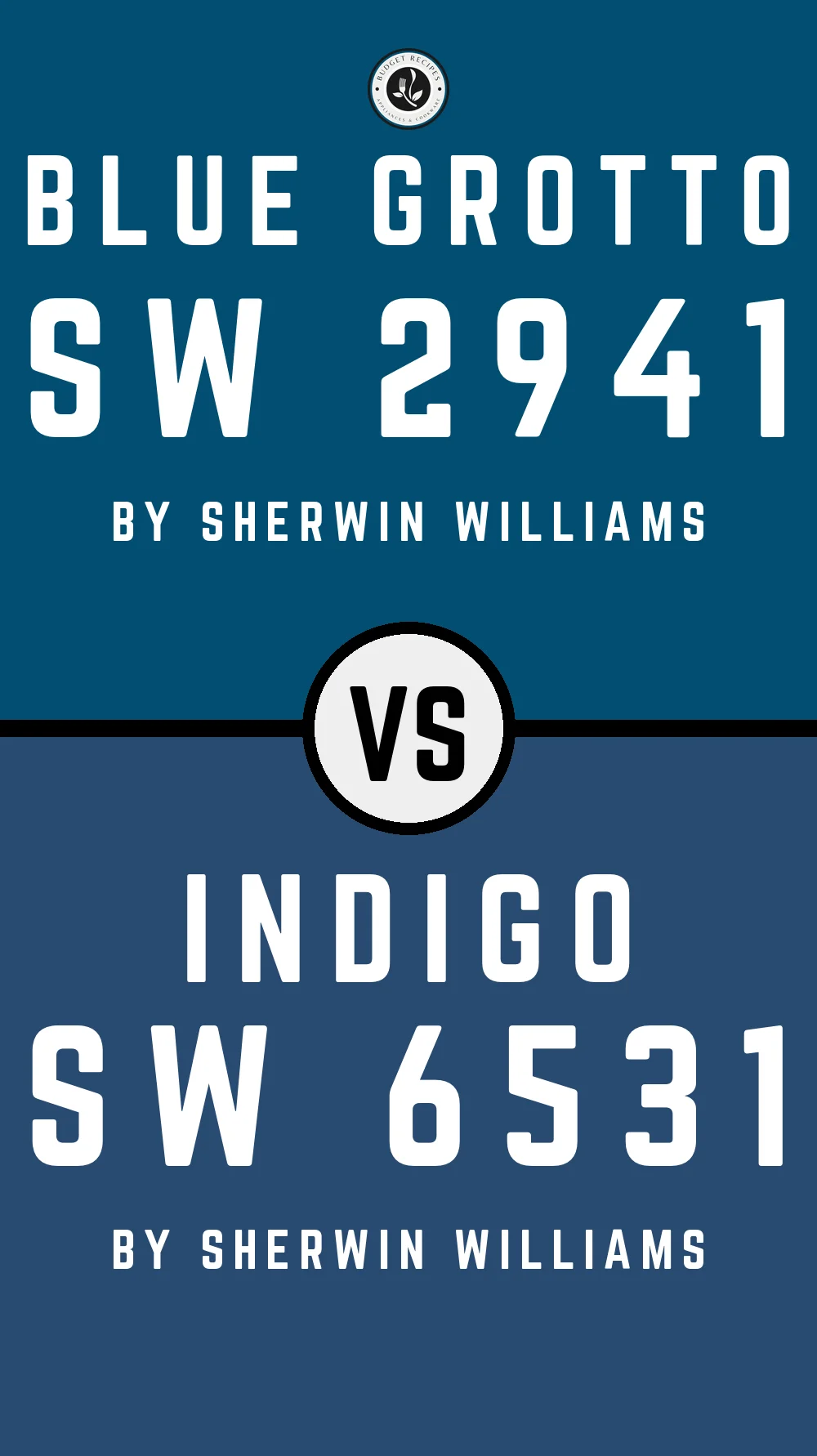 Blue Grotto SW 2941 vs Indigo SW 6531
