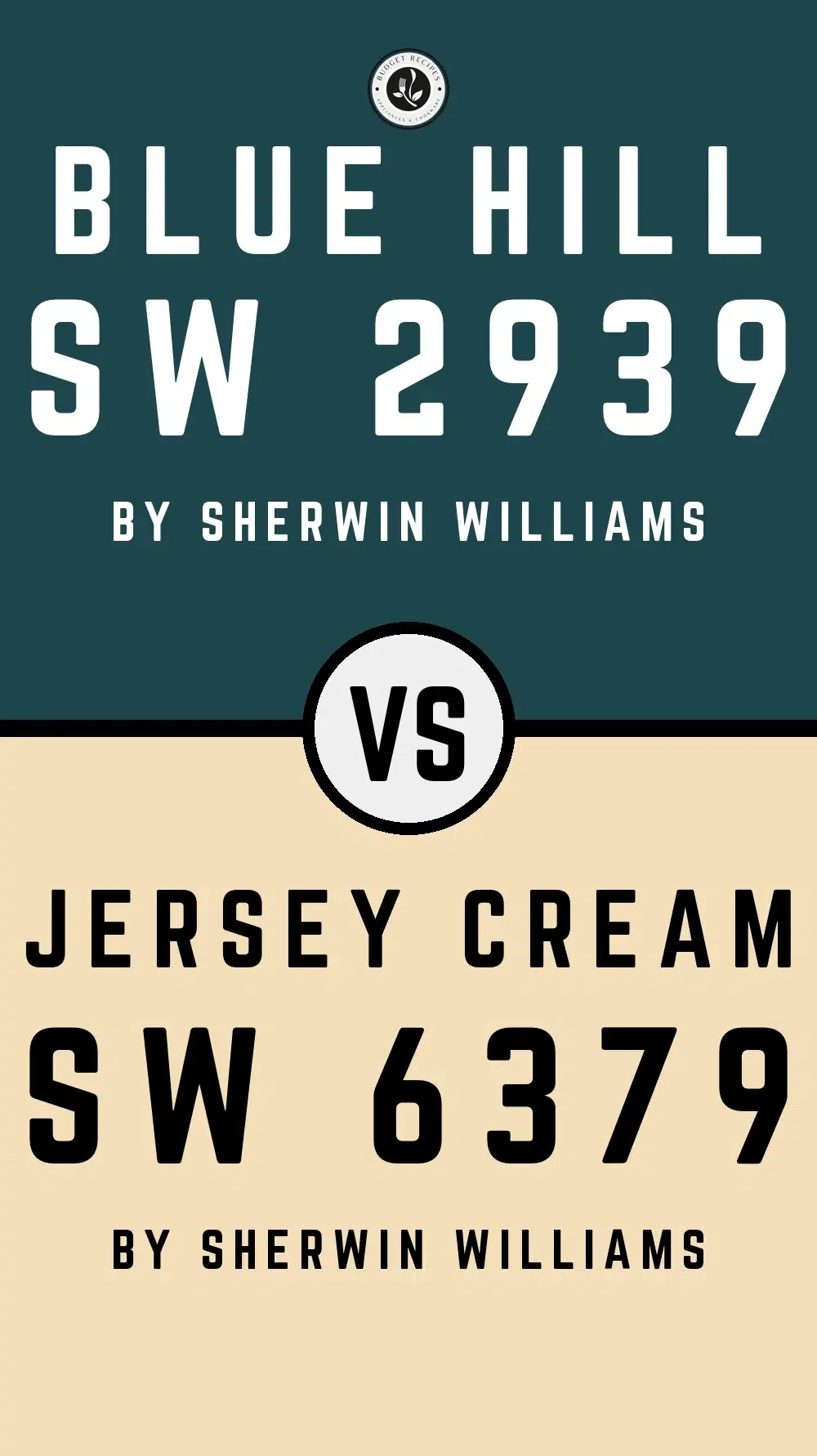 Blue Hill SW 2939 vs Jersey Cream SW 6379