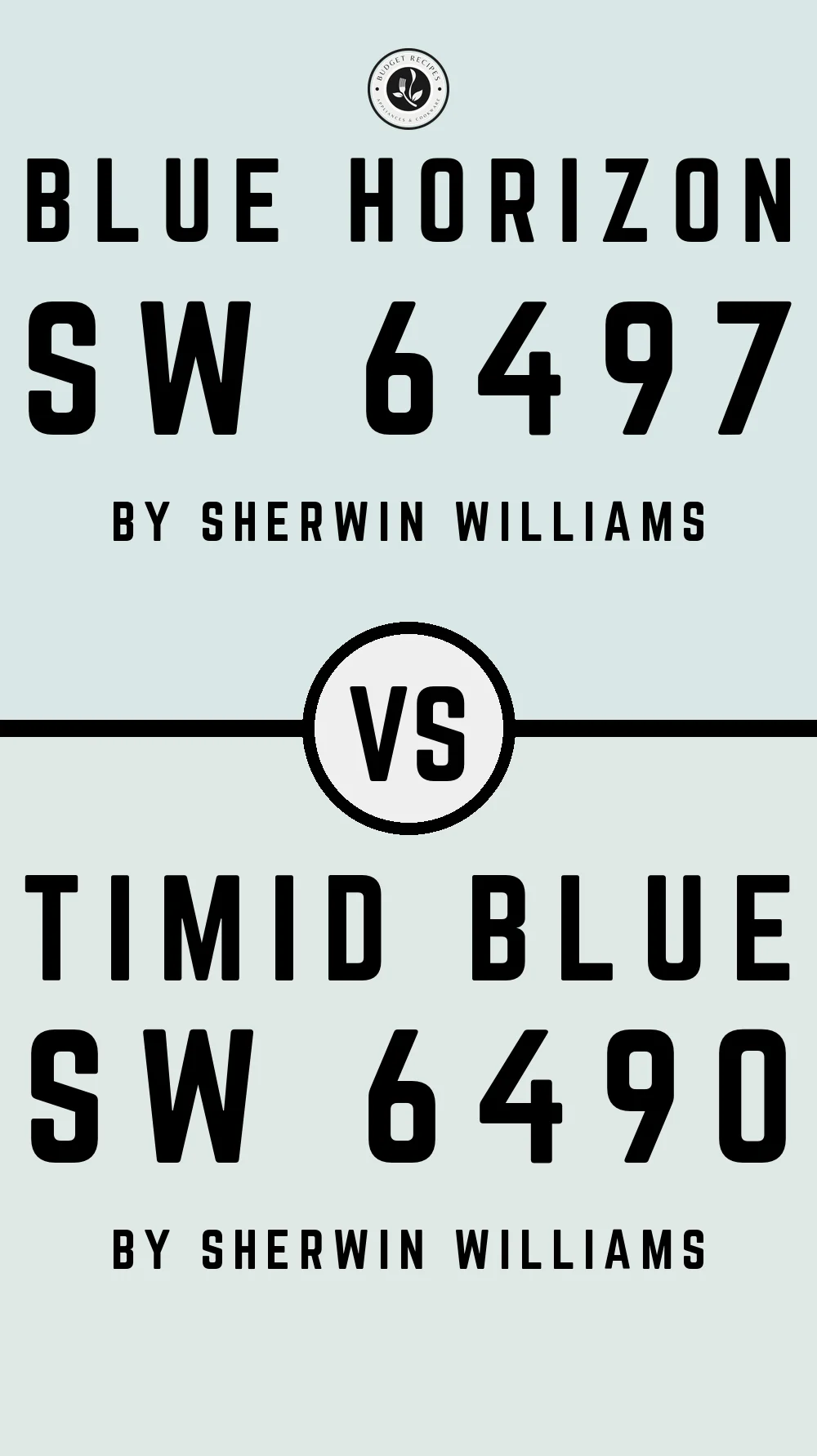 Blue Horizon SW 6497 vs Timid Blue SW 6490