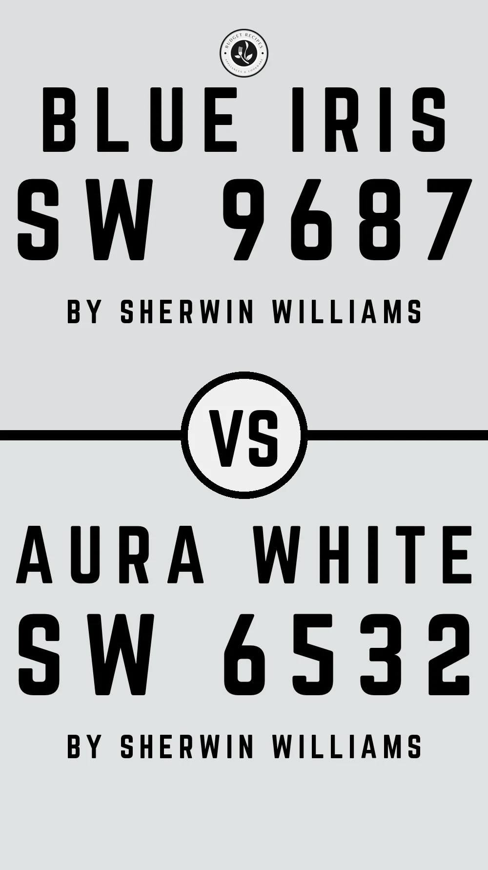 Blue Iris SW 9687 vs Aura White SW 6532