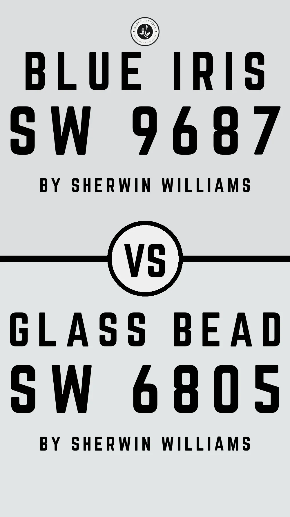 Blue Iris SW 9687 vs Glass Bead SW 6805