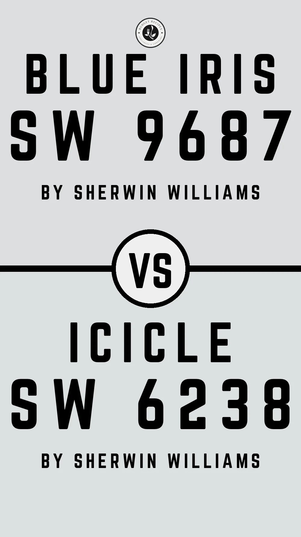 Blue Iris SW 9687 vs Icicle SW 6238
