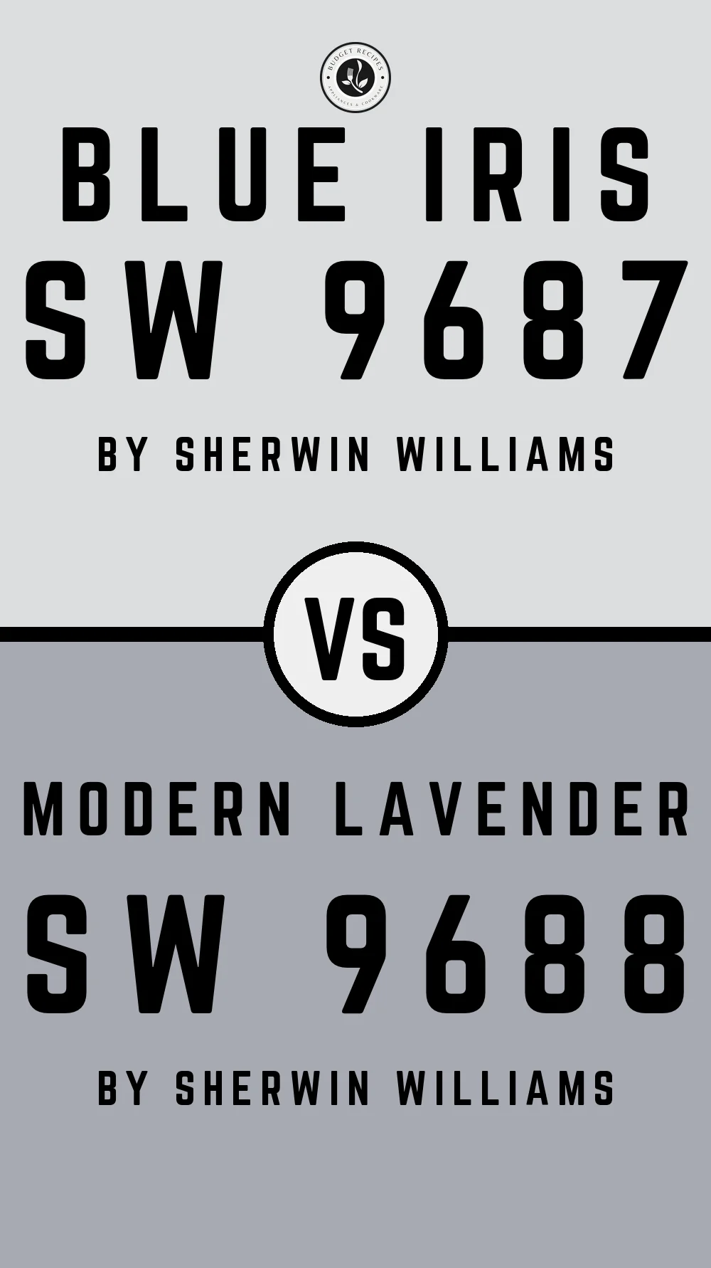 Blue Iris SW 9687 vs Modern Lavender SW 9688