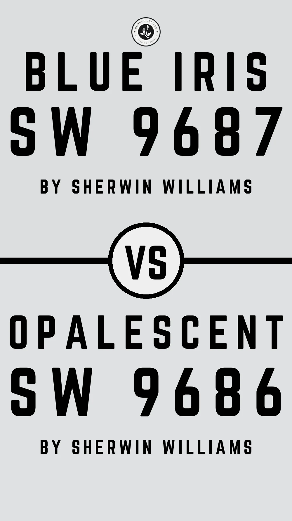 Blue Iris SW 9687 vs Opalescent SW 9686