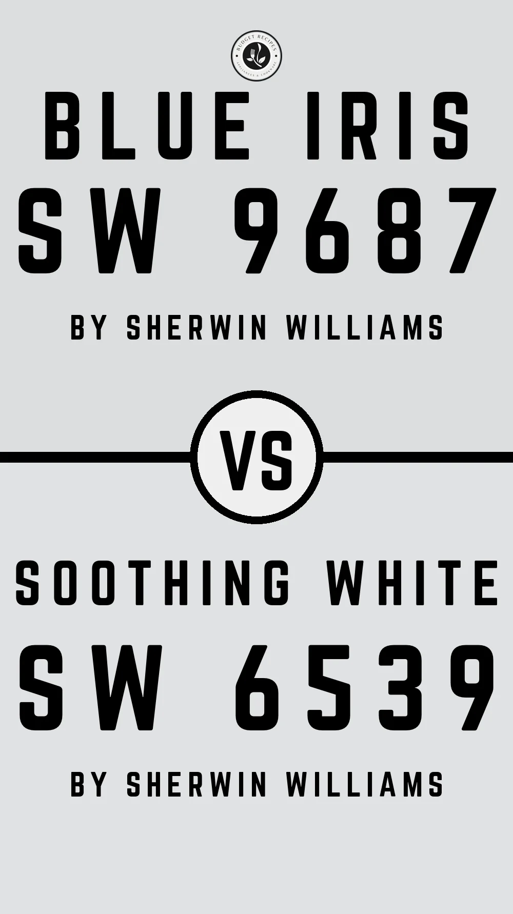 Blue Iris SW 9687 vs Soothing White SW 6539
