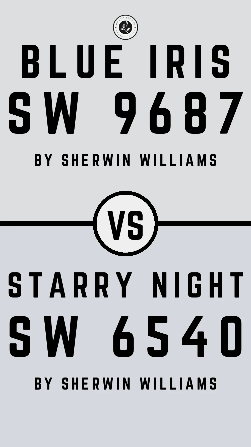 Blue Iris SW 9687 vs Starry Night SW 6540