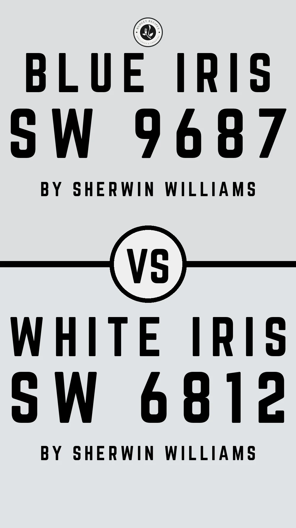 Blue Iris SW 9687 vs White Iris SW 6812