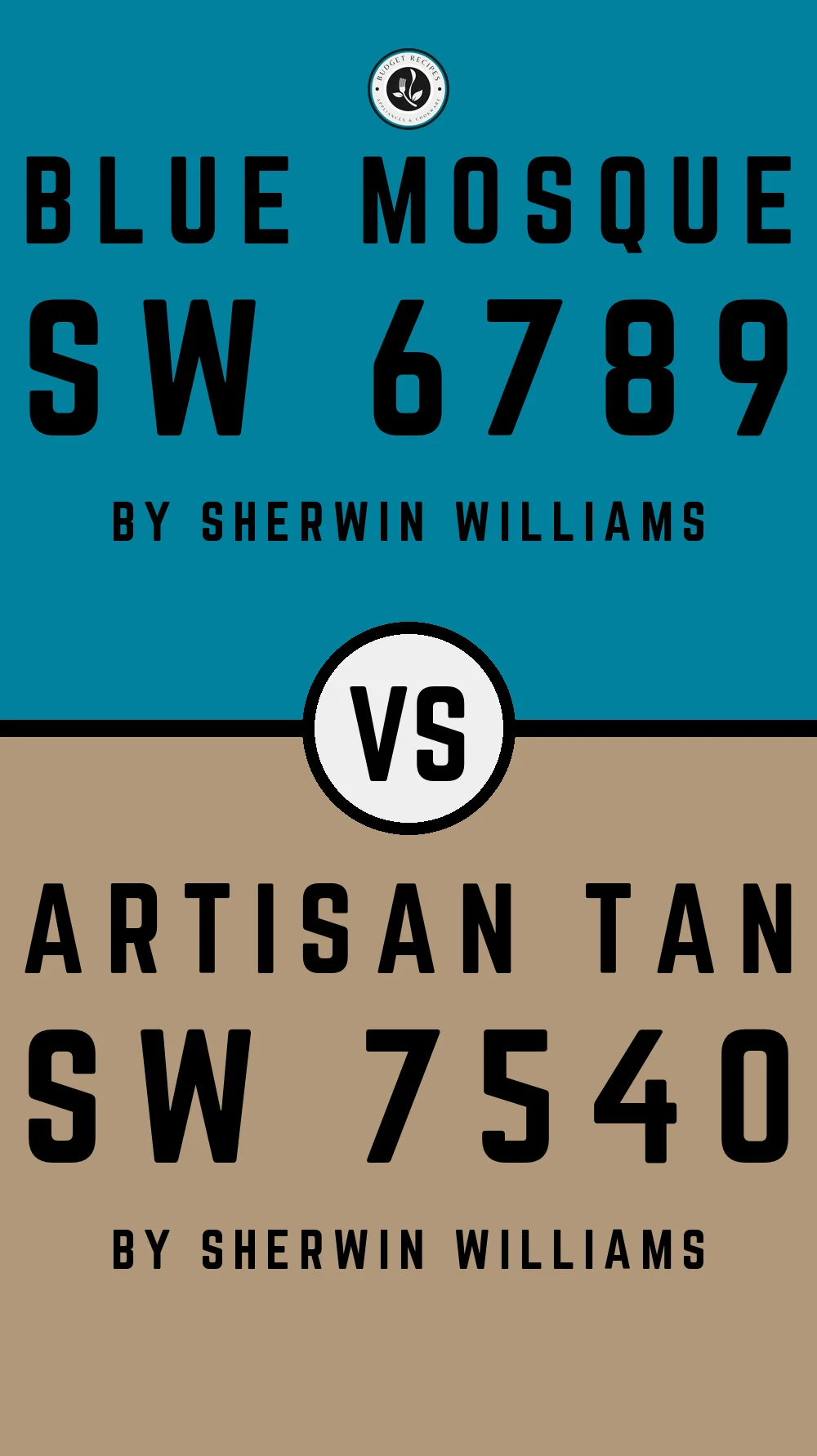 Blue Mosque SW 6789 vs Artisan Tan SW 7540