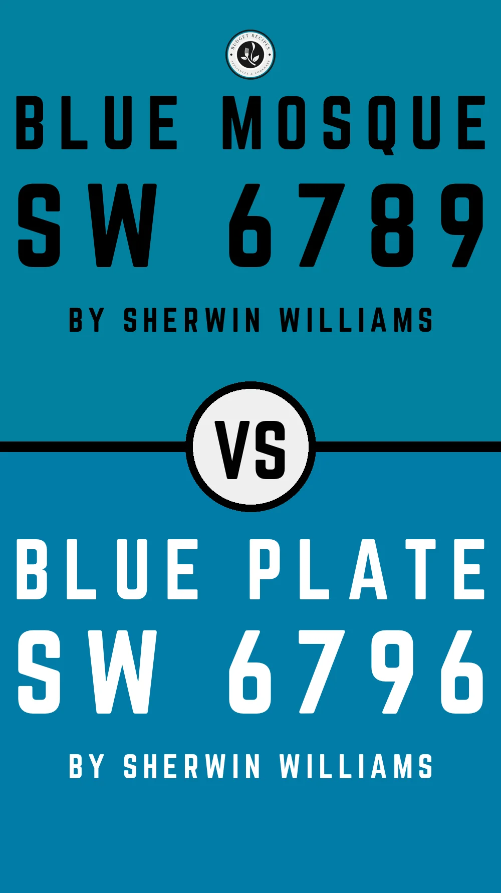 Blue Mosque SW 6789 vs Blue Plate SW 6796